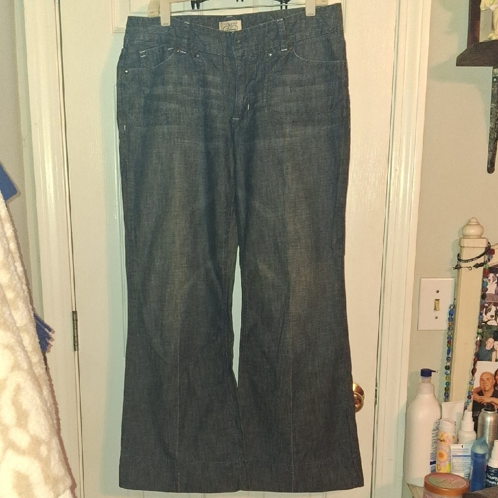 White House Black Market Blanc Collection Wide Leg Jeans